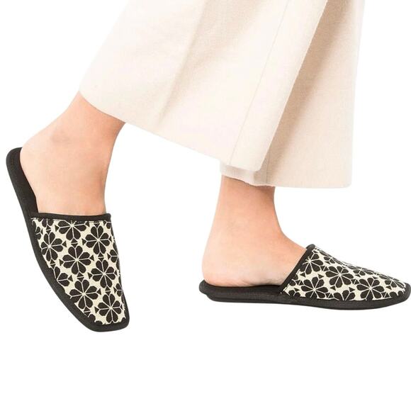 Kate Spade NY Dove Slippers Spade Flower Jacquard Size 7 MSRP $98 New w/ Tag - Picture 1 of 10